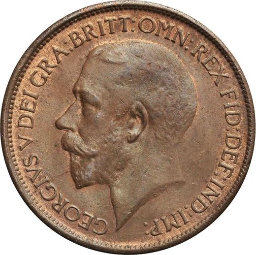 Obverse Halfpenny 1921 -  Coin Value - United Kingdom, George V