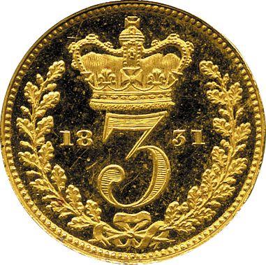 Reverse Threepence 1831 "Maundy" Gold - Gold Coin Value - United Kingdom, William IV