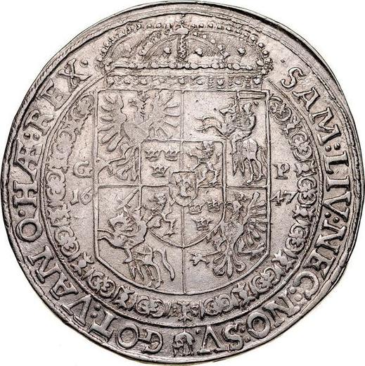 Reverse Thaler 1647 GP - Silver Coin Value - Poland, Wladyslaw IV