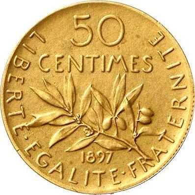 Reverse 50 Centimes 1897 "Sower" Piedfort Gold - Gold Coin Value - France, Third Republic