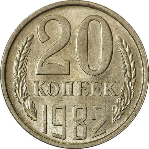 Reverse 20 Kopeks 1982 -  Coin Value - Russia, Soviet Union - USSR