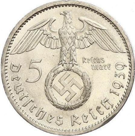 Reverse 5 Reichsmark 1939 A "Type 1936-1939" - Silver Coin Value - Germany, Third Reich