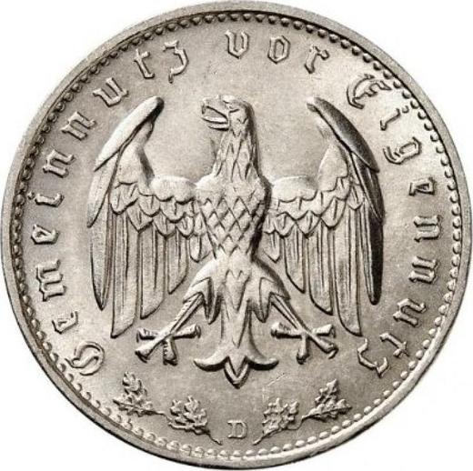 Reverse 1 Reichsmark 1933 D "Type 1933-1939" -  Coin Value - Germany, Third Reich