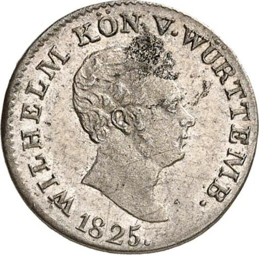 Avers 3 Kreuzer 1825 "Typ 1825-1837" - Silbermünze Wert - Württemberg, Wilhelm I