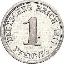 Avers 1 Pfennig 1917 F "Typ 1916-1918" - Münze Wert - Deutschland, Deutsches Kaiserreich