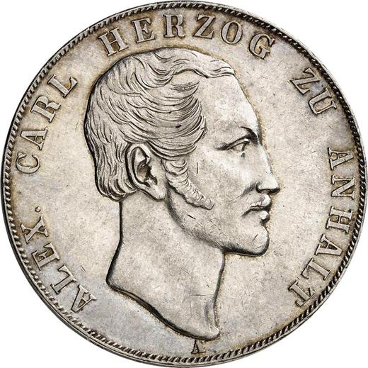 Obverse 2 Thaler 1845 A - Silver Coin Value - Anhalt-Bernburg, Alexander Karl