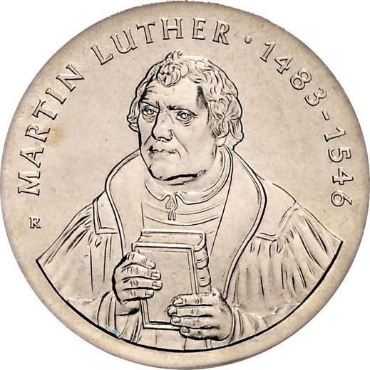 Obverse 20 Mark 1983 "Martin Luther" Nickel silver Pattern -  Coin Value - Germany, GDR