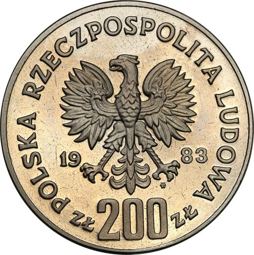 Avers Probe 200 Zlotych 1983 MW SW "Jan III Sobieski" Nickel - Münze Wert - Polen, Volksrepublik Polen