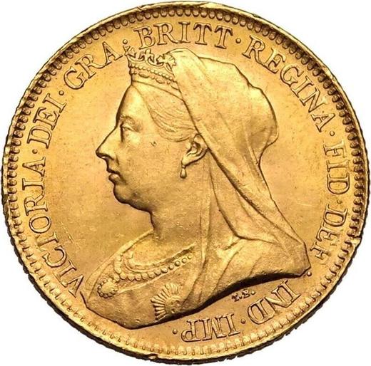Obverse Half Sovereign 1893 TB "St. George" - Gold Coin Value - United Kingdom, Victoria