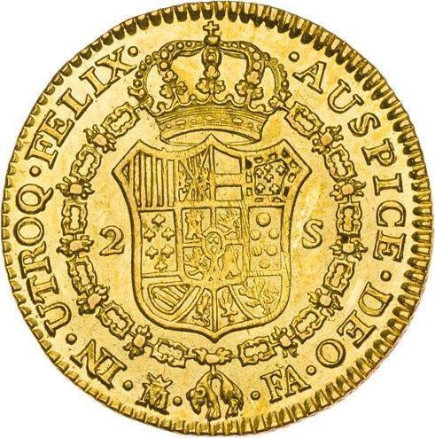 Reverse 2 Escudos 1800 M FA - Gold Coin Value - Spain, Charles IV
