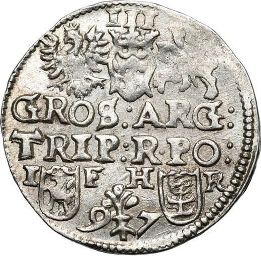 Reverse 3 Groszy (Trojak) 1597 IF HR "Poznań Mint" - Silver Coin Value - Poland, Sigismund III Vasa