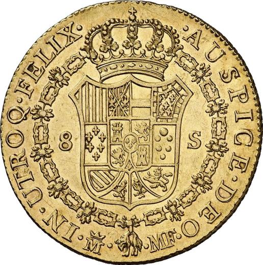 Revers 8 Escudos 1788 M MF - Goldmünze Wert - Spanien, Karl IV