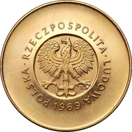Revers Probe 10 Zlotych 1969 MW JJ "Volksrepublik Polen" Gold - Goldmünze Wert - Polen, Volksrepublik Polen