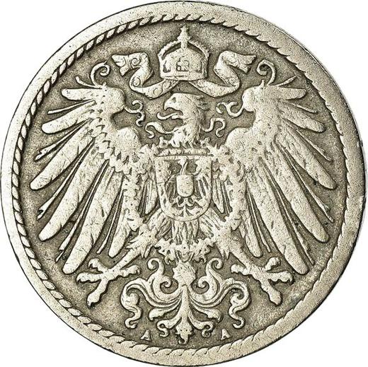 Reverse 5 Pfennig 1893 A "Type 1890-1915" - Coin Value - Germany, German Empire