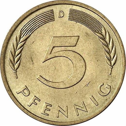 Obverse 5 Pfennig 1976 D - Coin Value - Germany, FRG