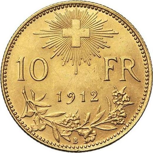 Reverse 10 Francs 1912 B "Vreneli" - Gold Coin Value - Switzerland, Confederation