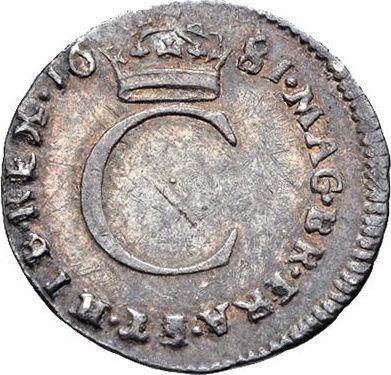 Rewers monety - 1 pens 1681 "Typ 1670-1684" - cena srebrnej monety - Wielka Brytania, Karol II