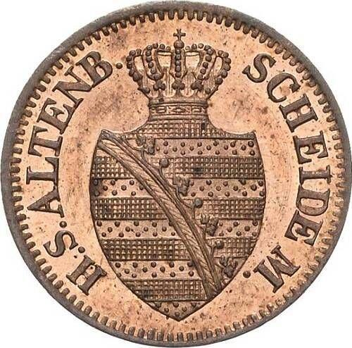 Anverso 1 Pfennig 1857 - valor de la moneda  - Sajonia-Altemburgo, Ernesto I