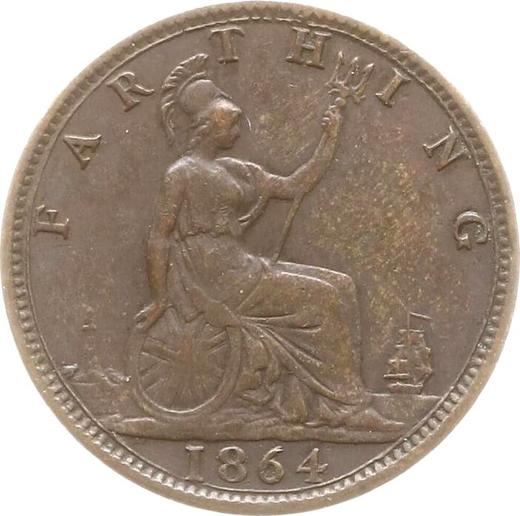 Reverse Farthing 1864 "Type 1860-1895" -  Coin Value - United Kingdom, Victoria