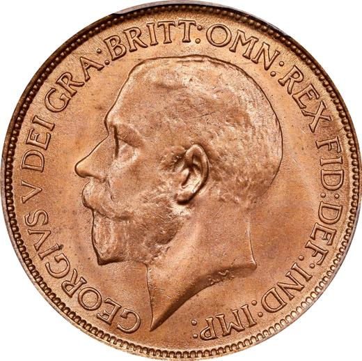 Obverse Halfpenny 1920 -  Coin Value - United Kingdom, George V