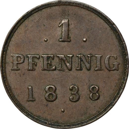 Reverse 1 Pfennig 1838 -  Coin Value - Mecklenburg-Strelitz, George