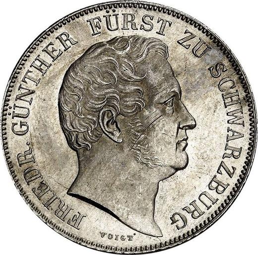 Awers monety - 1 gulden 1846 - cena srebrnej monety - Schwarzburg-Rudolstadt, Fryderyk Günther