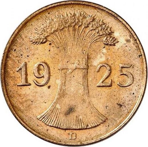 Reverse 1 Reichspfennig 1925 D -  Coin Value - Germany, Weimar Republic