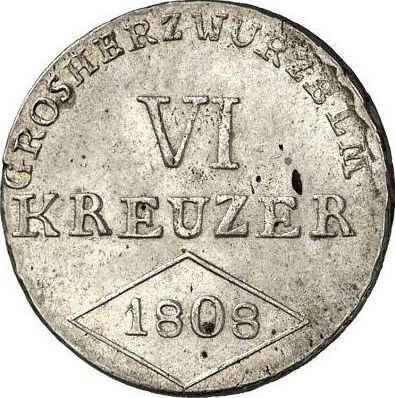 Reverse 6 Kreuzer 1808 - Silver Coin Value - Würzburg, Ferdinand