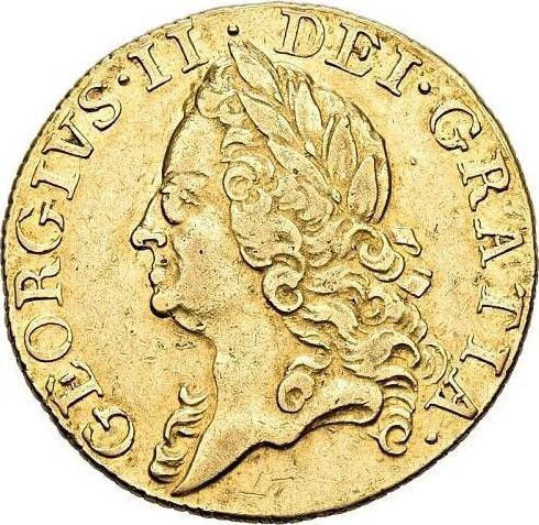 Obverse Guinea 1751 "Old Head" - Gold Coin Value - United Kingdom, George II