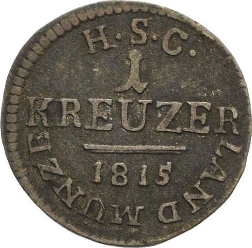 Reverso 1 Kreuzer 1815 - valor de la moneda de plata - Sajonia-Coburgo-Saalfeld, Ernesto I