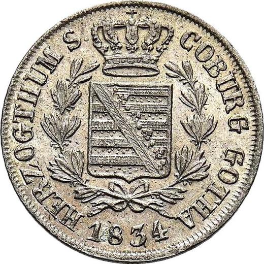 Awers monety - 3 krajcary 1834 - cena srebrnej monety - Saksonia-Coburg-Gotha, Ernest I