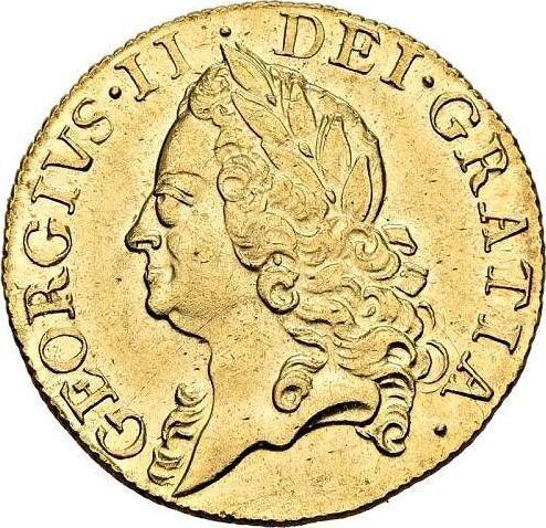 Obverse Guinea 1755 "Old Head" - Gold Coin Value - United Kingdom, George II