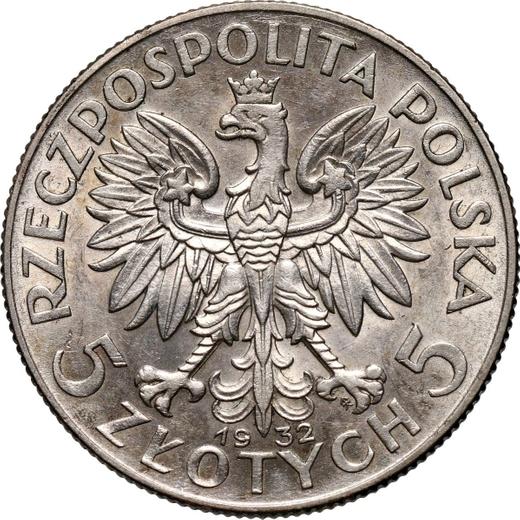 Avers 5 Zlotych 1932 "Polonia" - Silbermünze Wert - Polen, II Republik Polen