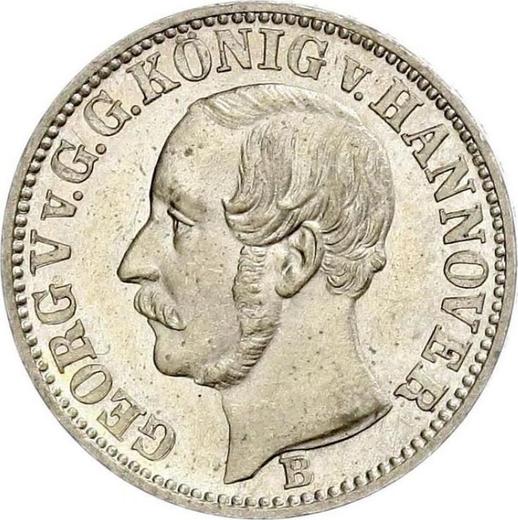 Obverse 1/12 Thaler 1860 B - Silver Coin Value - Hanover, George V