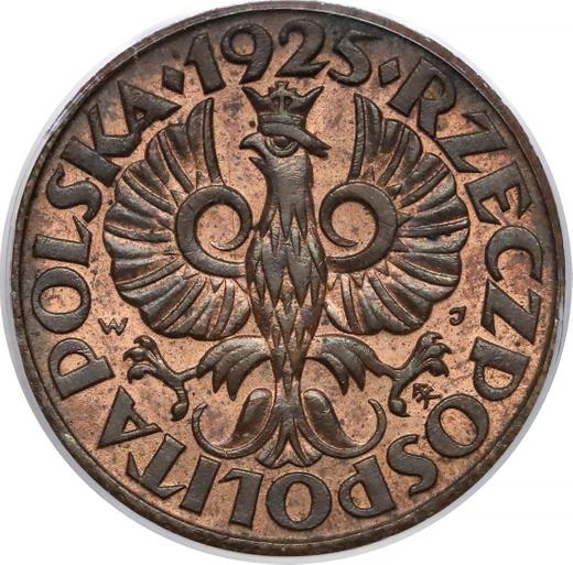 Obverse 5 Groszy 1925 WJ - Coin Value - Poland, II Republic