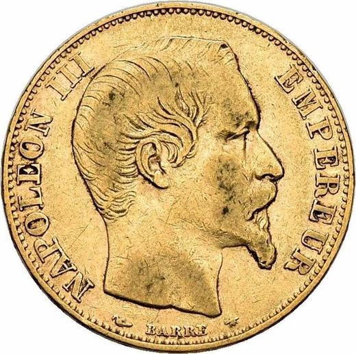 Obverse 20 Francs 1855 BB "Type 1853-1860" - Gold Coin Value - France, Napoleon III