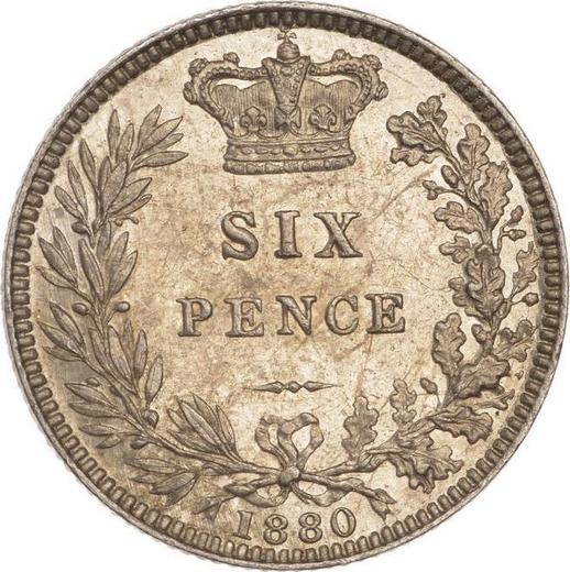 Revers 6 Pence 1880 - Silbermünze Wert - Großbritannien, Victoria