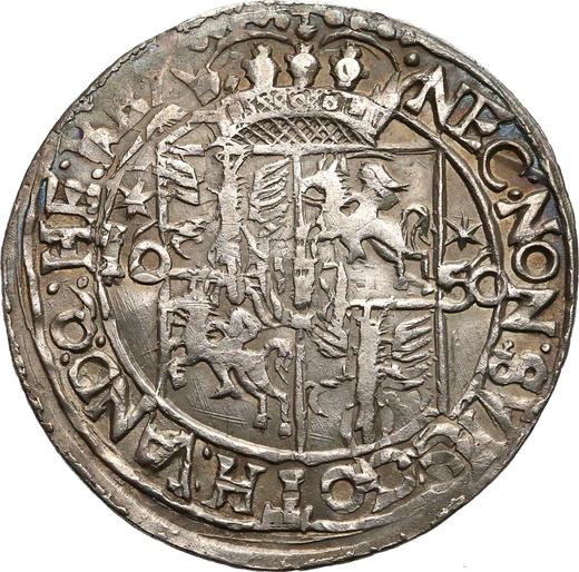 Reverse Ort (18 Groszy) 1656 "Portrait in chain mail" - Silver Coin Value - Poland, John II Casimir