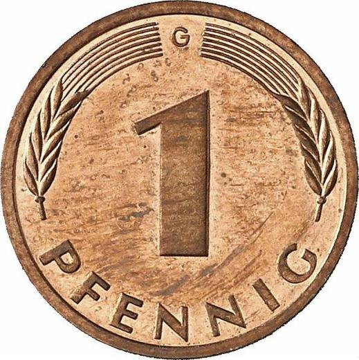 Obverse 1 Pfennig 1996 G -  Coin Value - Germany, FRG