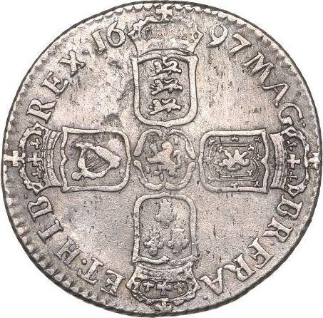 Reverse Shilling 1697 E "First laureated bust" - Silver Coin Value - United Kingdom, William III