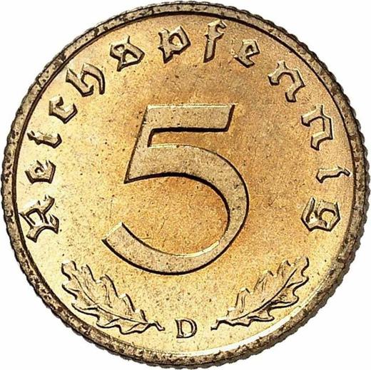 Obverse 5 Reichspfennig 1937 D "Type 1936-1939" -  Coin Value - Germany, Third Reich