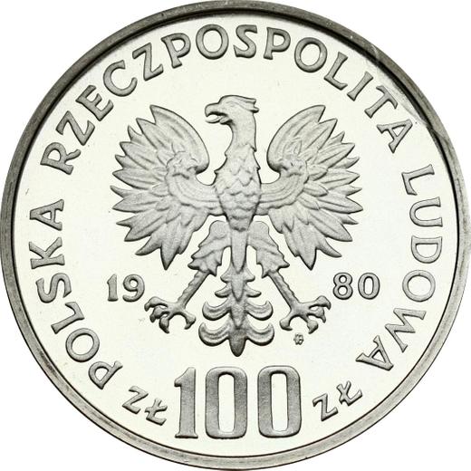 Avers 100 Zlotych 1980 MW "Auerhuhn" Silber - Silbermünze Wert - Polen, Volksrepublik Polen