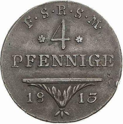 Reverse 4 Pfennig 1813 -  Coin Value - Schwarzburg-Rudolstadt, Friedrich Günther