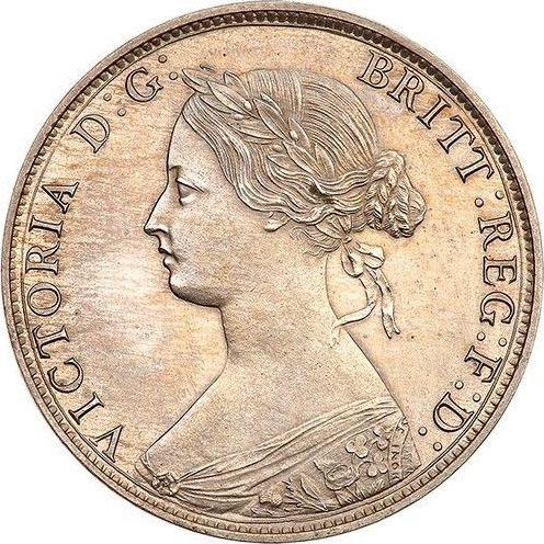 Awers monety - 1/2 pensa 1868 - cena monety - Wielka Brytania, Wiktoria