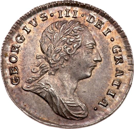 Anverso 2 peniques 1786 - valor de la moneda de plata - Gran Bretaña, Jorge III