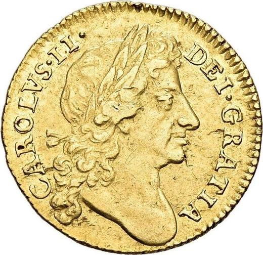 Obverse Half Guinea 1675 "Second laureate bust" - Gold Coin Value - United Kingdom, Charles II