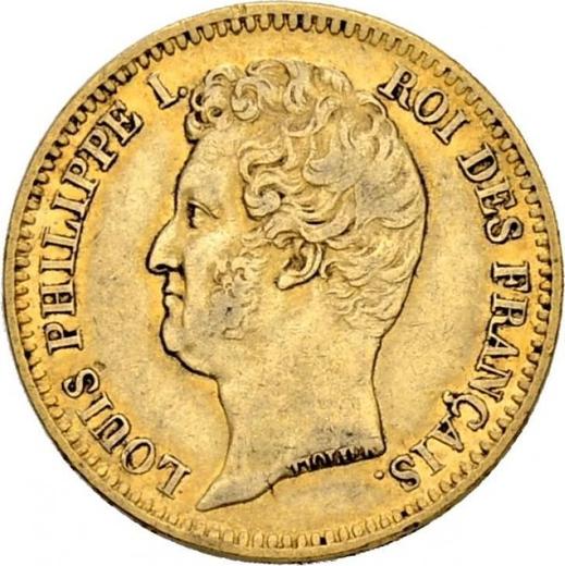 Obverse 20 Francs 1830 A "Raised edge" - Gold Coin Value - France, Louis Philippe I