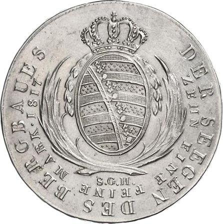 Reverse Thaler 1817 S.G.H. "Mining" - Silver Coin Value - Saxony-Albertine, Frederick Augustus I