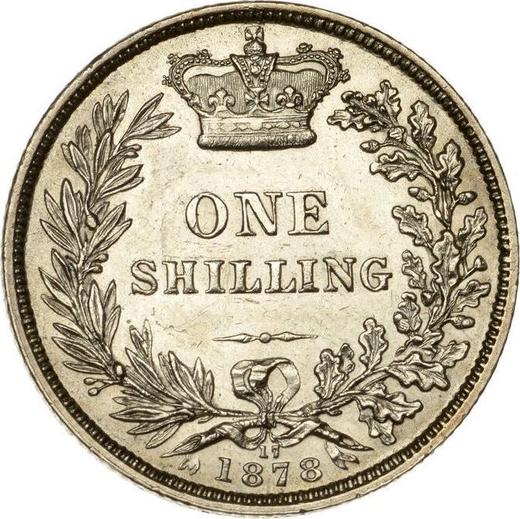 Revers 1 Schilling 1878 - Silbermünze Wert - Großbritannien, Victoria