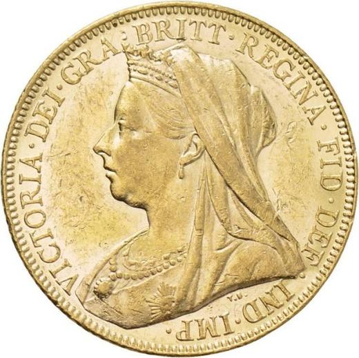 Anverso Soberano 1901 TB - valor de la moneda de oro - Gran Bretaña, Victoria